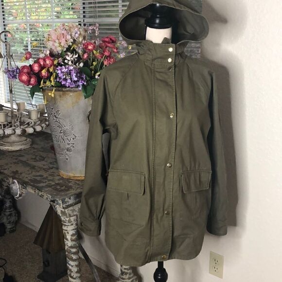 Love Tree Olive Green Hooded Cotton Jacket - Picture 2 of 9
